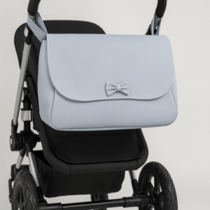 Bolso polipiel solapa lazo gris