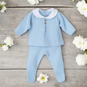 Conjunto camiseta polaina azul desde 0 hasta 3 meses