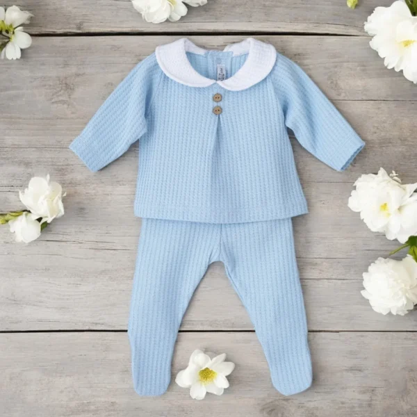 Conjunto camiseta polaina azul desde 0 hasta 3 meses