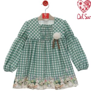 Vestido infantil familia botones desde 2 años hasta 6 años