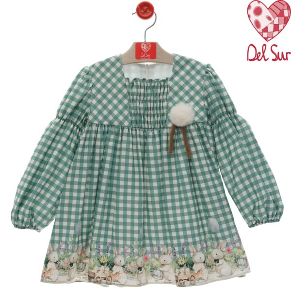 Vestido infantil familia botones desde 2 años hasta 6 años