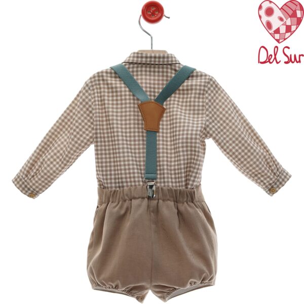 Conjunto camisa pantalón tirante familia purpurina desde 12 meses hasta 48 meses - Imagen 2
