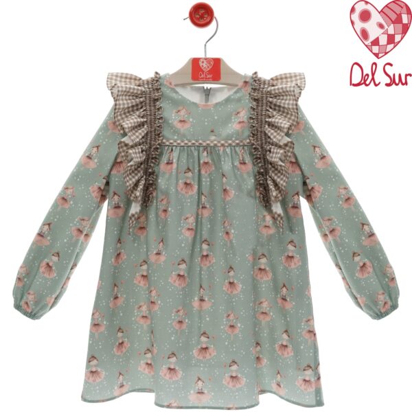 Vestido infantil familia purpurina desde 2 años hasta 8 años