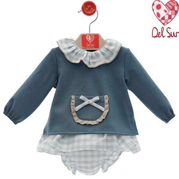 Conjunto niña azul familia ovillo desde 3 meses hasta 36 meses
