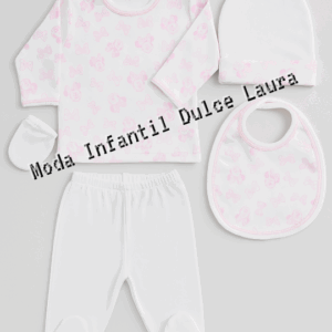 Set primera puesta bebé rosa minnie