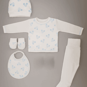 Set primera puesta bebé mickey azul