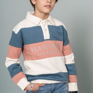 Sudadera cuello rayas colores ELE.O desde 3 años hasta 10 años