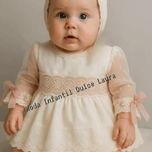 Vestido ceremonia tata solete Vega desde 3 meses hasta 12 meses