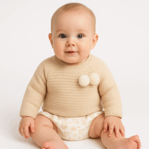 Conjunto jersey  arena pompón ranita estampada desde 1 mes hasta 24 meses C9107