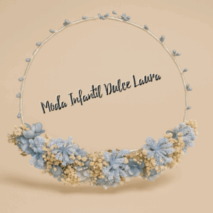 Corona flores ceremonia celeste 55567