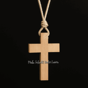 Cruz comunion cinta beige 92226