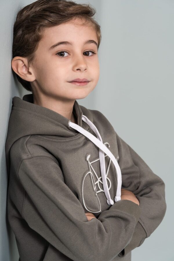 Sudadera verde bicicleta ELE.O desde 3 años hasta 12 años 222173701 - Imagen 3