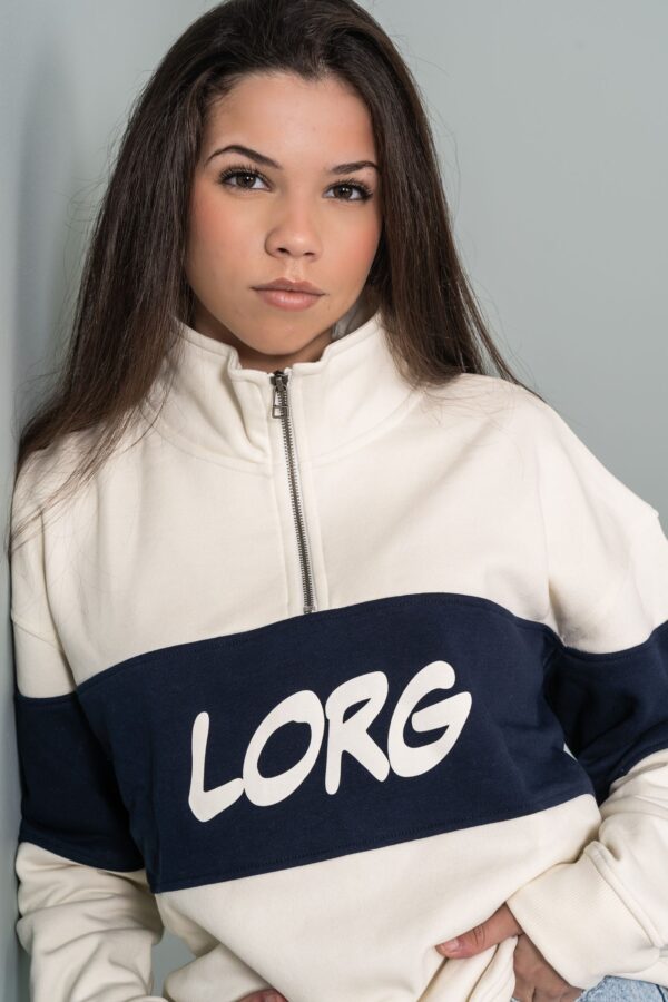 Sudadera Beige raya arino ELE.O desde 3 años hasta 12 años 222180401 - Imagen 2