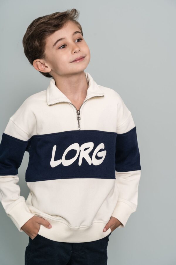 Sudadera Beige raya arino ELE.O desde 3 años hasta 12 años 222180401 - Imagen 3