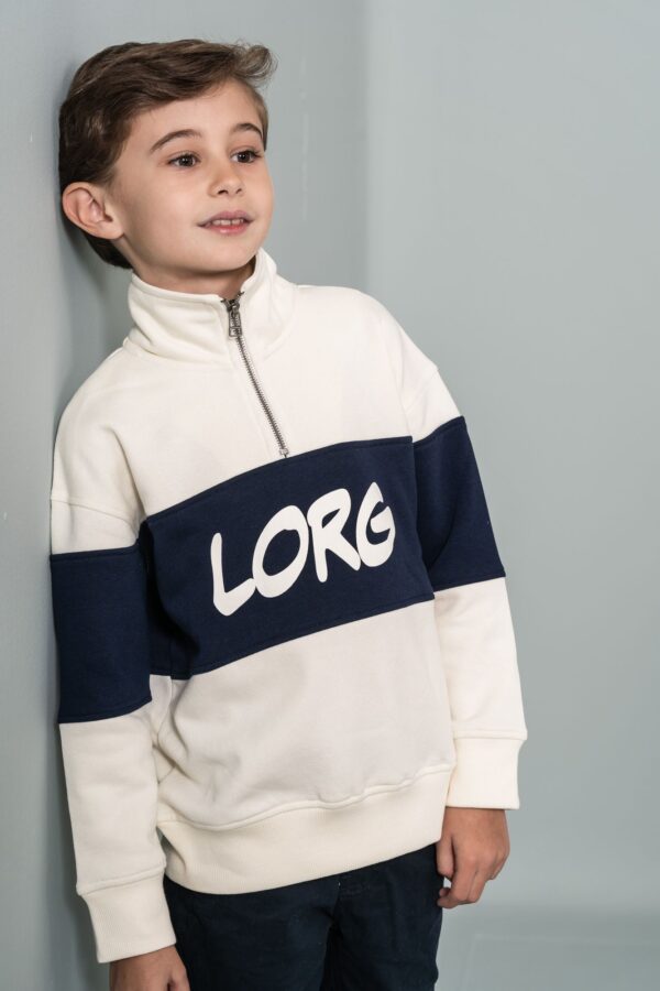 Sudadera Beige raya arino ELE.O desde 3 años hasta 12 años 222180401 - Imagen 4