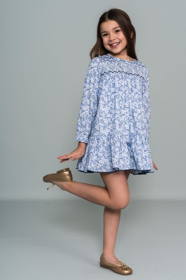 Vestido flores azul ELE.O desde 4 hasta 6 años 220060910