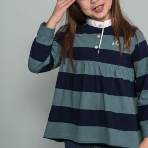 Polo niña rayas azul marino y verde  ELE.O desde 3 años hasta 10 años 221110602