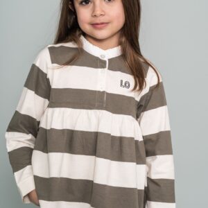 Polo niña rayas beige y verde ELE.O desde 3 años hasta 12 años