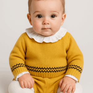 Conjunto lana 1061 tres piezas con camisa 1 a 24 meses