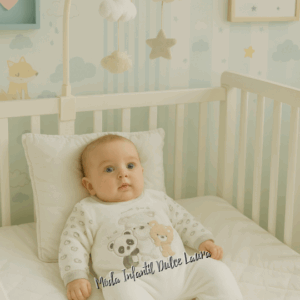 Pelele terciopelo blanco y gris ositos desde 3 meses hasta 24 meses KN05
