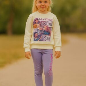 Sudadera leggin Huntrix kpop morado desde 4 años hasta 12 años