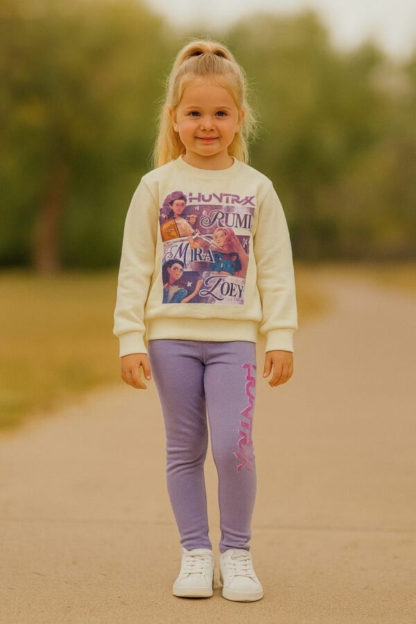 Sudadera leggin Huntrix kpop morado desde 4 años hasta 12 años