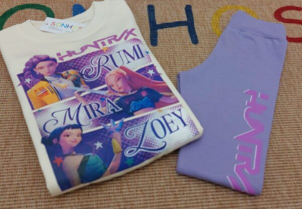 Sudadera leggin Huntrix kpop morado desde 4 años hasta 12 años - Imagen 2