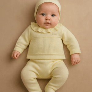 Conjunto hilo manga larga 6001 00 a 12 meses amarillo