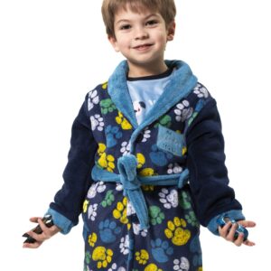 Bata azul huellas perritos coralina desde 2 hasta 6 años KN8031