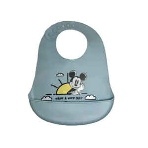 Babero silicona Disney Mickey Mouse azul