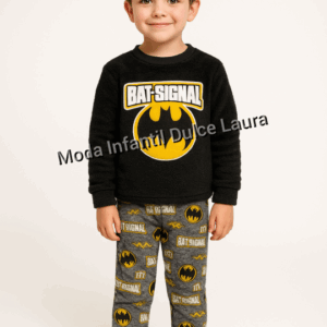 Pijama coralina Batman negro desde 4 hasta 10 años HW099