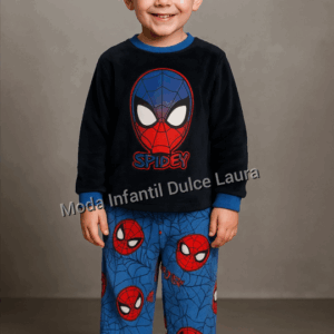 Pijama coralina Spiderman azul marino desde 3 hasta 8 años XH20012