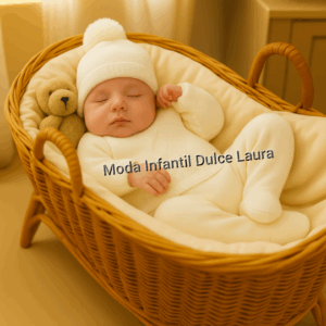 Conjunto lana 3 piezas color beige desde 00 hasta 6 meses C9012