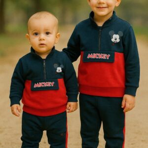 Conjunto sudadera pantalón Mickey rojo desde 6 meses hasta 24 meses