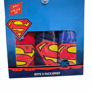 Pack 3 slip superman desde 2 hasta 8 años