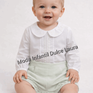 Conjunto camisa ranita verde ceremonia desde 12 meses hasta 24 meses