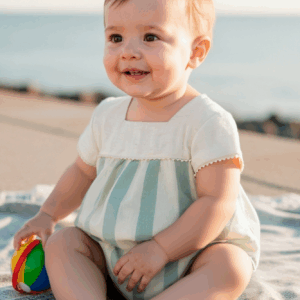 Pelele bombacho rayas verdes familia Trieste ver0933 desde 1 m hasta 12 meses