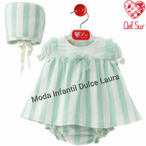 Jesusito con capota rallas verdes familia trieste ver0174 desde 1 mes hasta 36 meses