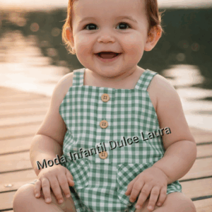 Peto vichy verde familia Turín desde 3 meses hasta 36 meses ver0838