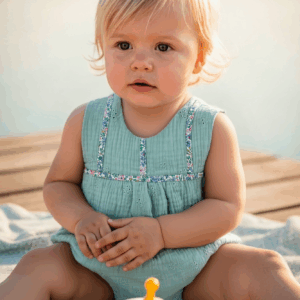 Pelele bombacho bambula verde familia Malta ver0939 desde 1 m hasta 24 meses