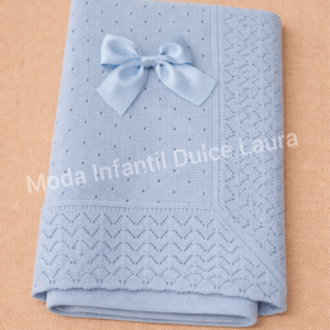 Toquilla hilo encajes lazo azul MT1001