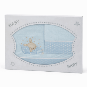 Sabana Cuna coralina azul conejito