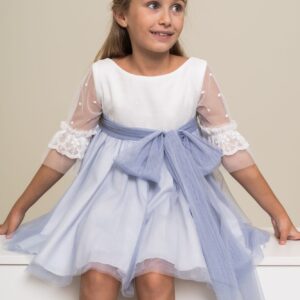 Vestido ceremonia bicolor azul desde 12 m hasta 3 años 1200162305