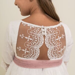 Vestido ceremonia Etamin lunar espalda desde 4 años hasta 12 años 1240010310