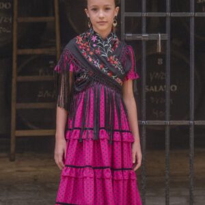 Vestido de flamenca modelo Flor de alhelí desde 2 hasta 6 años