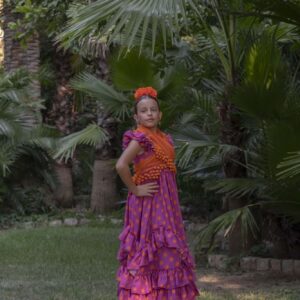 Vestido de flamenca modelo Sombra talla 8 años