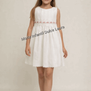 Vestido de ceremonia tul rosa modelo 6120 desde 2 hasta 8 años