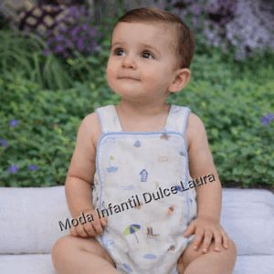 Pelele blanco estampado dibujos desde 1 m hasta 12 meseses 6135