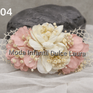 Prendido ceremonia flores rosa y beige 0504