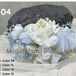 Prendido ceremonia flores celeste y beige 0504